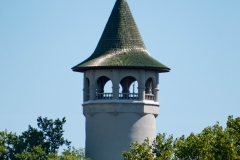 View of the Witch's Hat Water Tower from East River Parkway