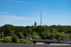 View of the Witch's Hat Water Tower from East River Parkway