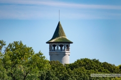 View of the Witch's Hat Water Tower from East River Parkway