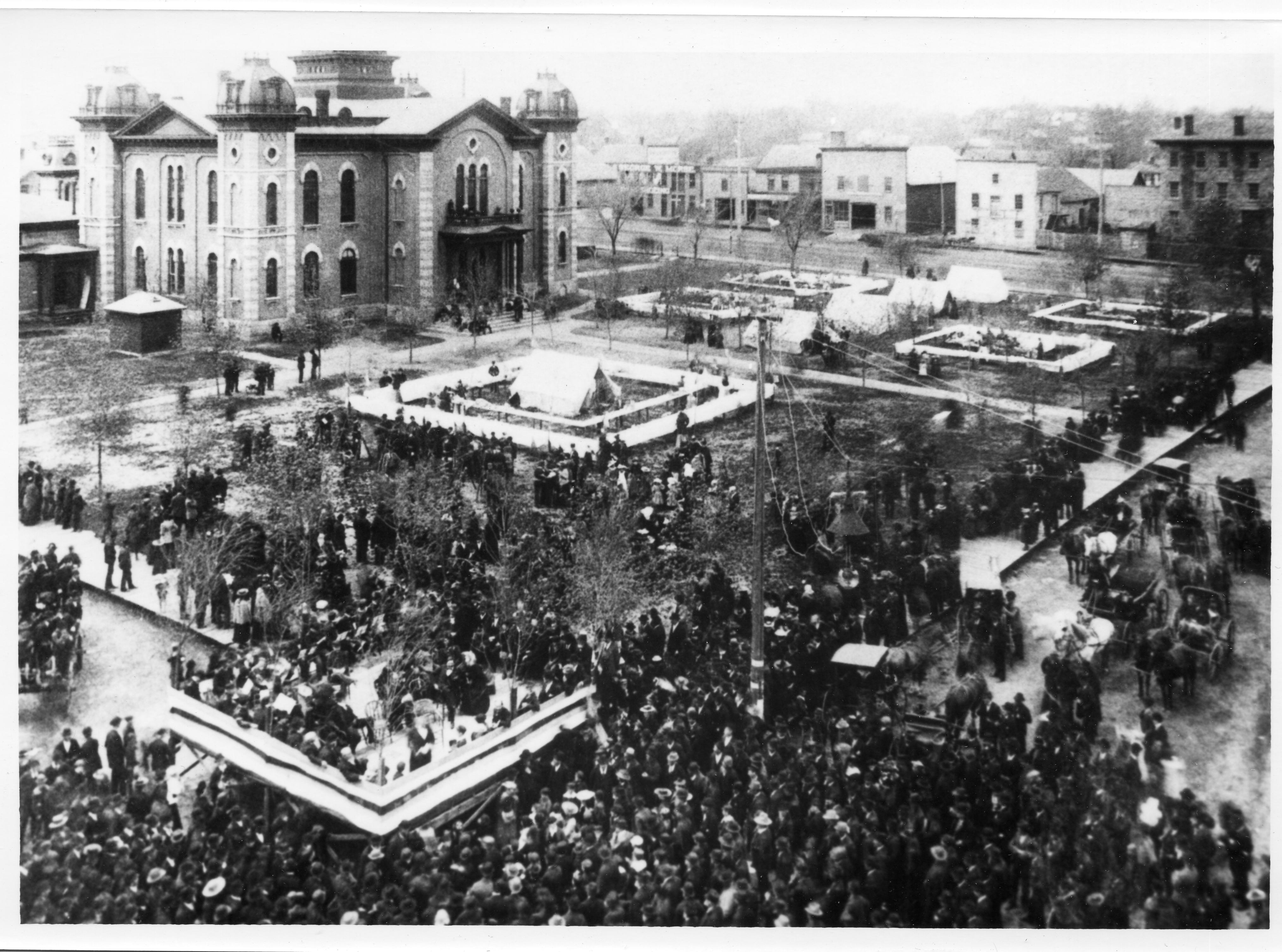 President Rutherford B. Hayes visits the Courthouse Sept. 9, 1878