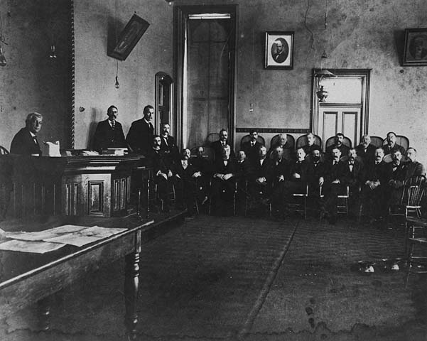 Dakota County Courthouse Courtroom circa 1900