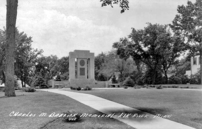 Charles M Babcock Memorial - Elk River circa 1951