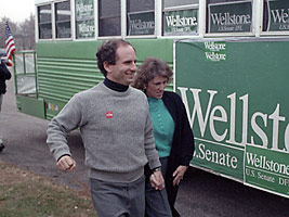 Paul Wellstone on the campaign trail in November 1990