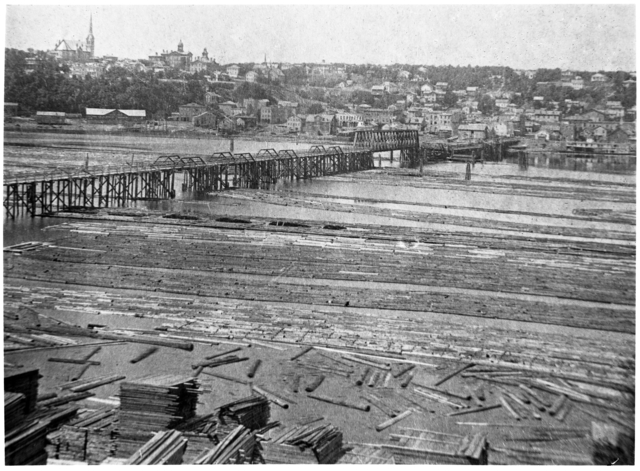 View of Stillwater from the east circa 1875 (MHS)