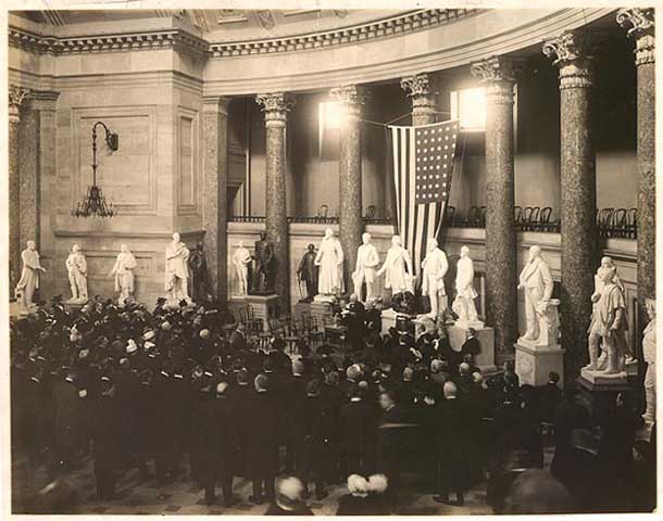 Dedication of the statue of Henry M. Rice - Washington DC ca 1916 (MHS)