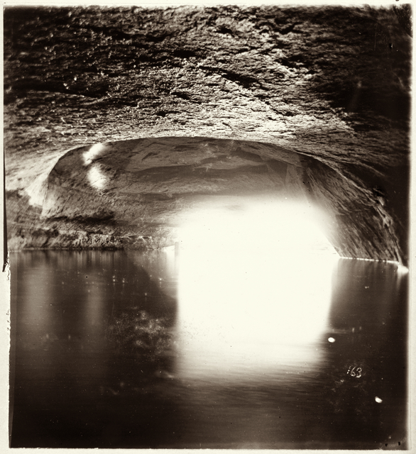 Carver's Cave - St. Paul circa 1870 (MHS)