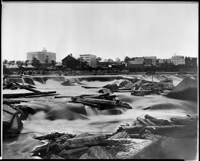 St. Anthony Falls circa 1863 (MHS)