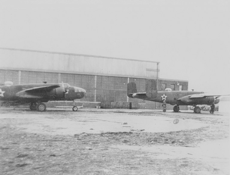 Doolittle's B-25B Mitchell bomber in Minneapolis circa 1942 (Photo Tom Norrbohm)