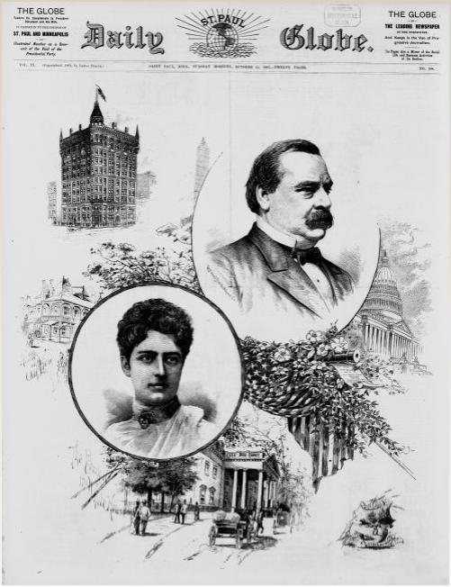 Front page of the St. Paul Daily Globe, October 11, 1887