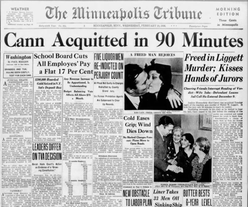 Minneapolis Tribune February 19, 1936