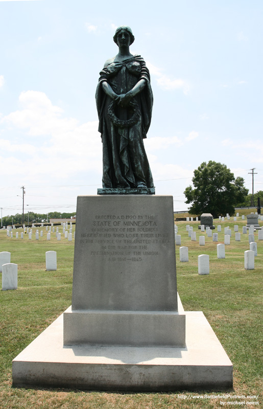 The Minnesota Monument at Nashville National Cemetery in Tennessee