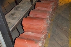 Red clay roof tiles in the attic of Pillsbury Hall - University of Minnesota
