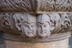 Faces carved on the imposts of the arcade arches on the north side of Pillsbury Hall- University of Minnesota